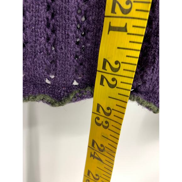 Christopher & Banks Multicolor Patchwork V-Neck Sweater Size L Grandmacore - Picture 6 of 6